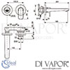 Ideal Standard Connect Air Concept Air Chrome Built-In Basin Mixer Tap Dimensions